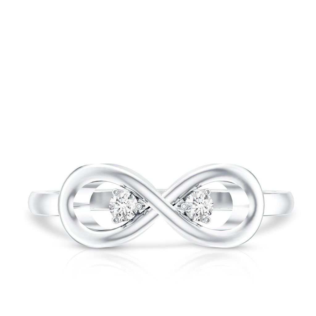 Certified Real Diamond Infinity Promise Ring for Women