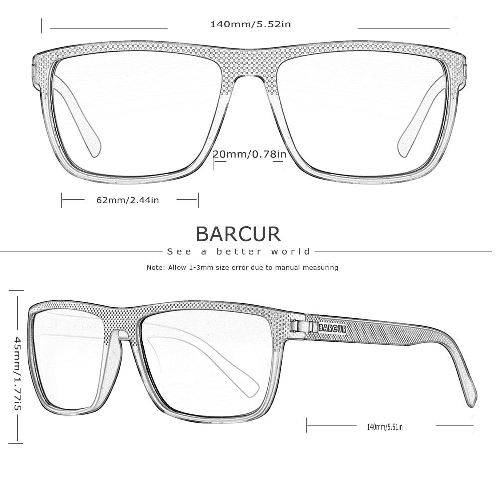 Sport Men Vintage BARCUR Sports Sunglasses for Men Polarized Fishing Travel TR90 Light Weight Sun Glasses Women Eyewear Accessory Stevvex Sunglasses